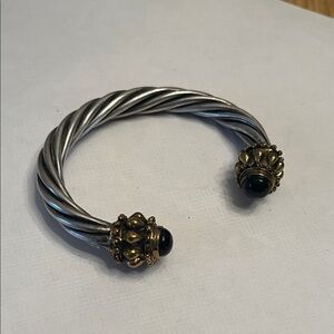 Unique Vintage Silver and Gold Twisted Bracelet